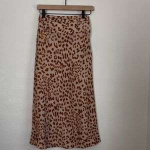 FREE PEOPLE HIGH WAISTED CHEETAH SKIRT